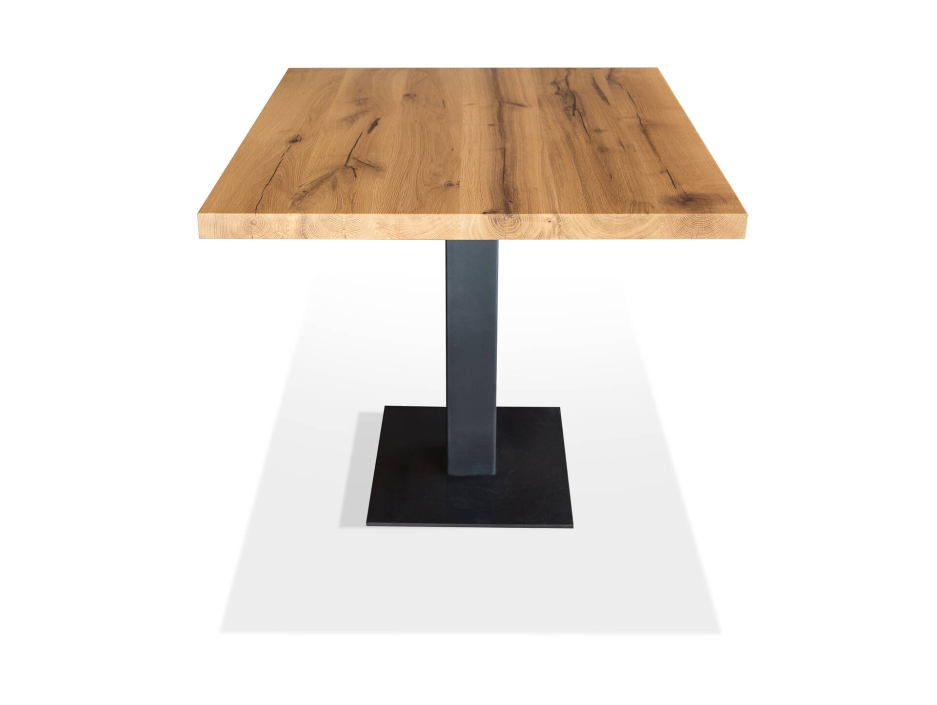 GASTRO Bistrotisch, Material Massivholz, Eiche lackiert 90 x 90 cm