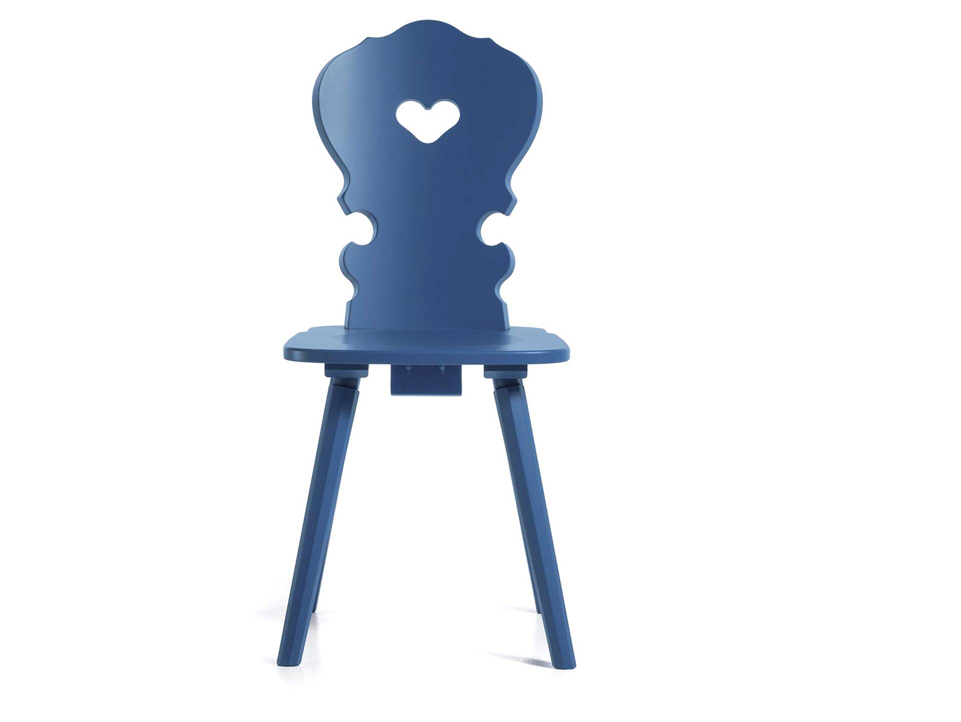 VALERIO Stuhl, Material Massivholz, Fichte lackiert blau
