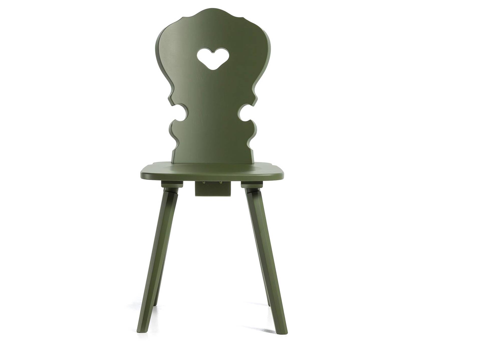 VALERIO Stuhl, Material Massivholz, Fichte lackiert grün