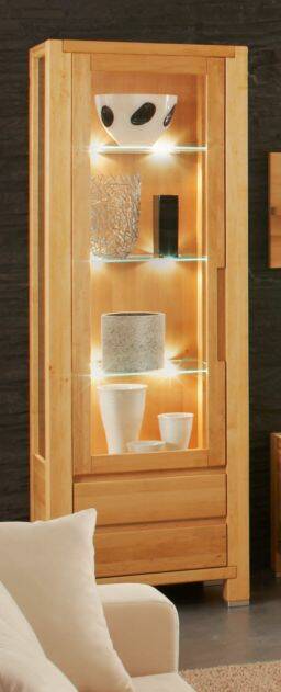BORWIN Vitrine Erle 1 Glastüre 