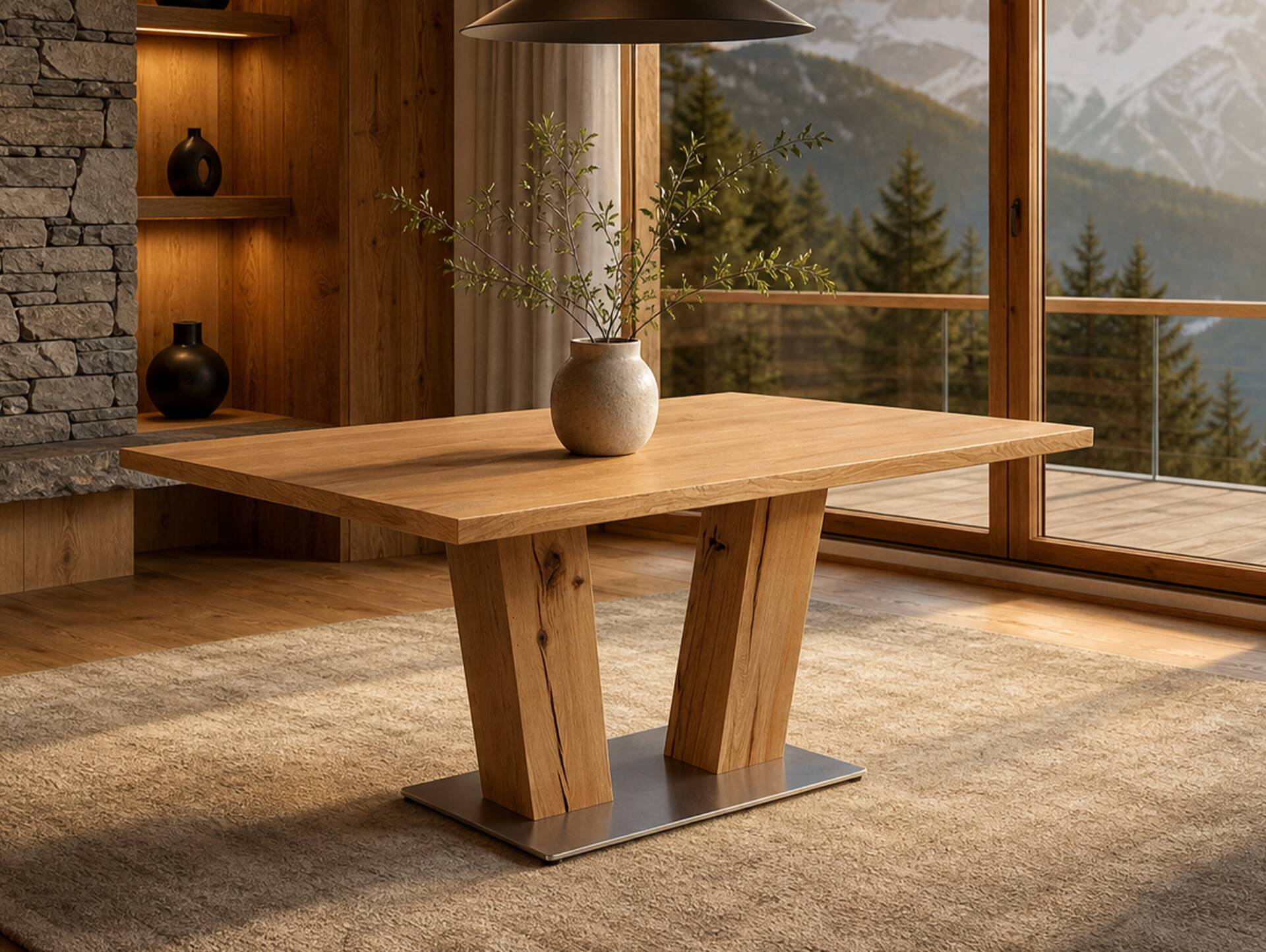 WATZMANN Esstisch nach Maß, Material Massivholz 