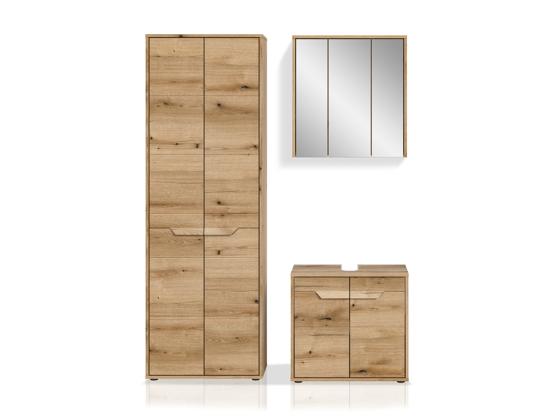 ZANTO Badezimmerset I, Material Dekorspanplatte, Evoke Oak Nachbildung 