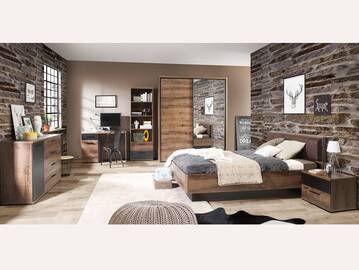 JESOLO Jugendzimmer Set, Material Dekorspanplatte, schlammeichefarbig 