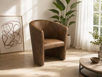 ABIZA Cocktailsessel, Material Kunstfaser, Gobi braun