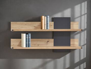 GOJA Wandboard, Material Spanplatte, Artisan Eiche Nachbildung/graphitfarbig