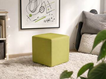 KUBUS Bequemer Sitzwürfel, Material Kunstleder 48x43x43 Bandscheibenwürfel 