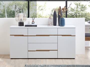 MAILAND Sideboard, Material Dekorspanplatte Weiss