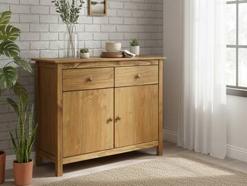 TOBINO Sideboard, Material Massivholz, Kiefer gewachst