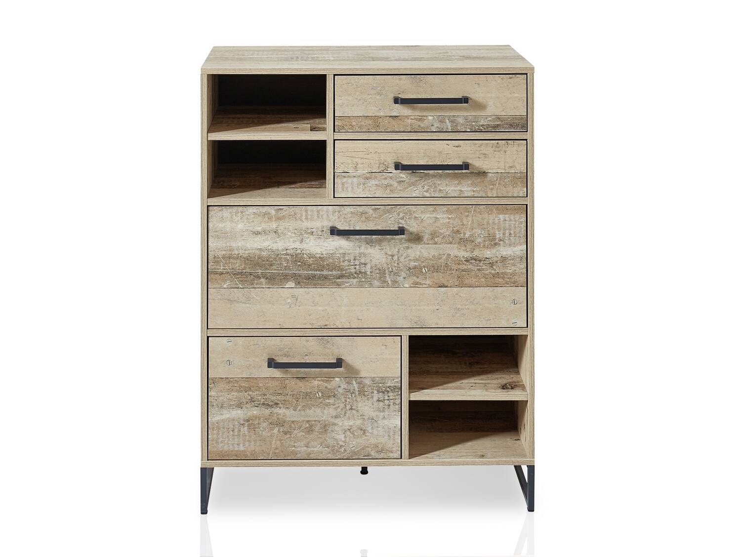 RAMINA Schuhschrank, Material Dekorspanplatte, Used Style braun/anthrazit 