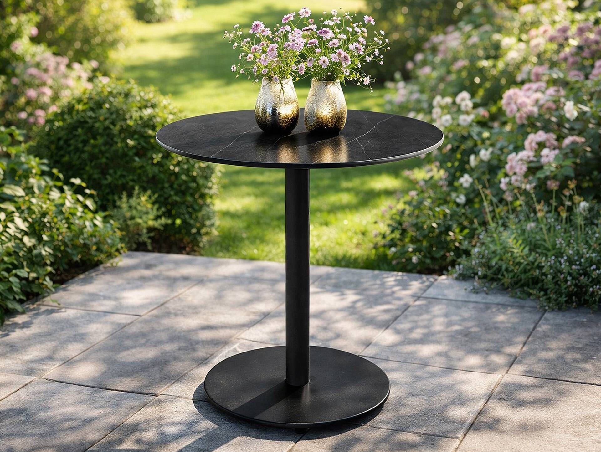 TAUNUS II Bartisch, Material HPL / Metall 60 cm | Dunkelgrau
