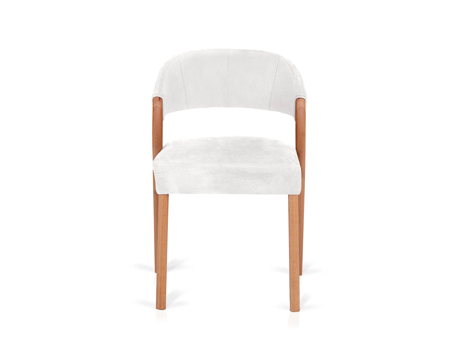 ALONA Polsterstuhl, Material Massivholz/Bezug Kunstleder Buche | silvercreme