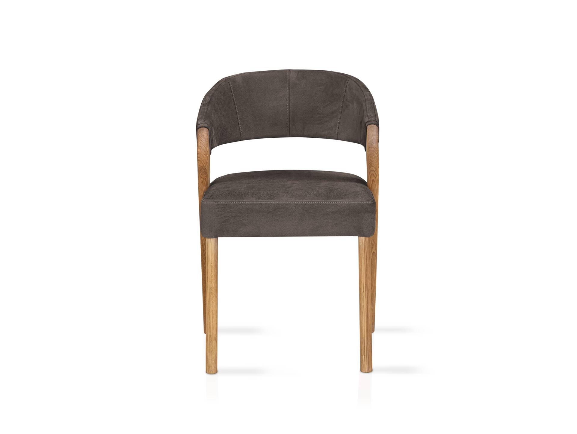 ALONA Polsterstuhl, Material Massivholz/Bezug Kunstleder Eiche | espresso