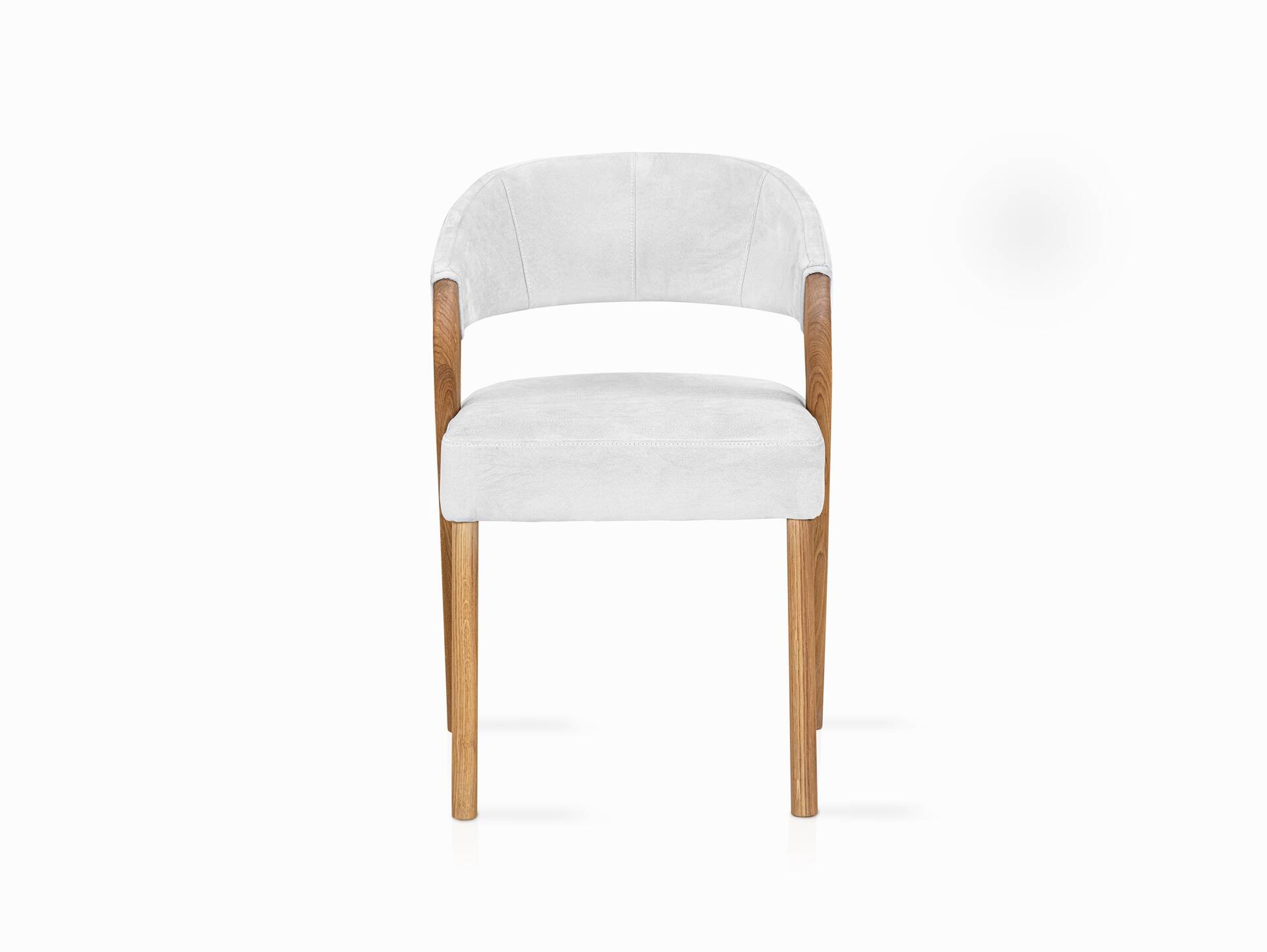 ALONA Polsterstuhl, Material Massivholz/Bezug Kunstleder Eiche | silvercreme