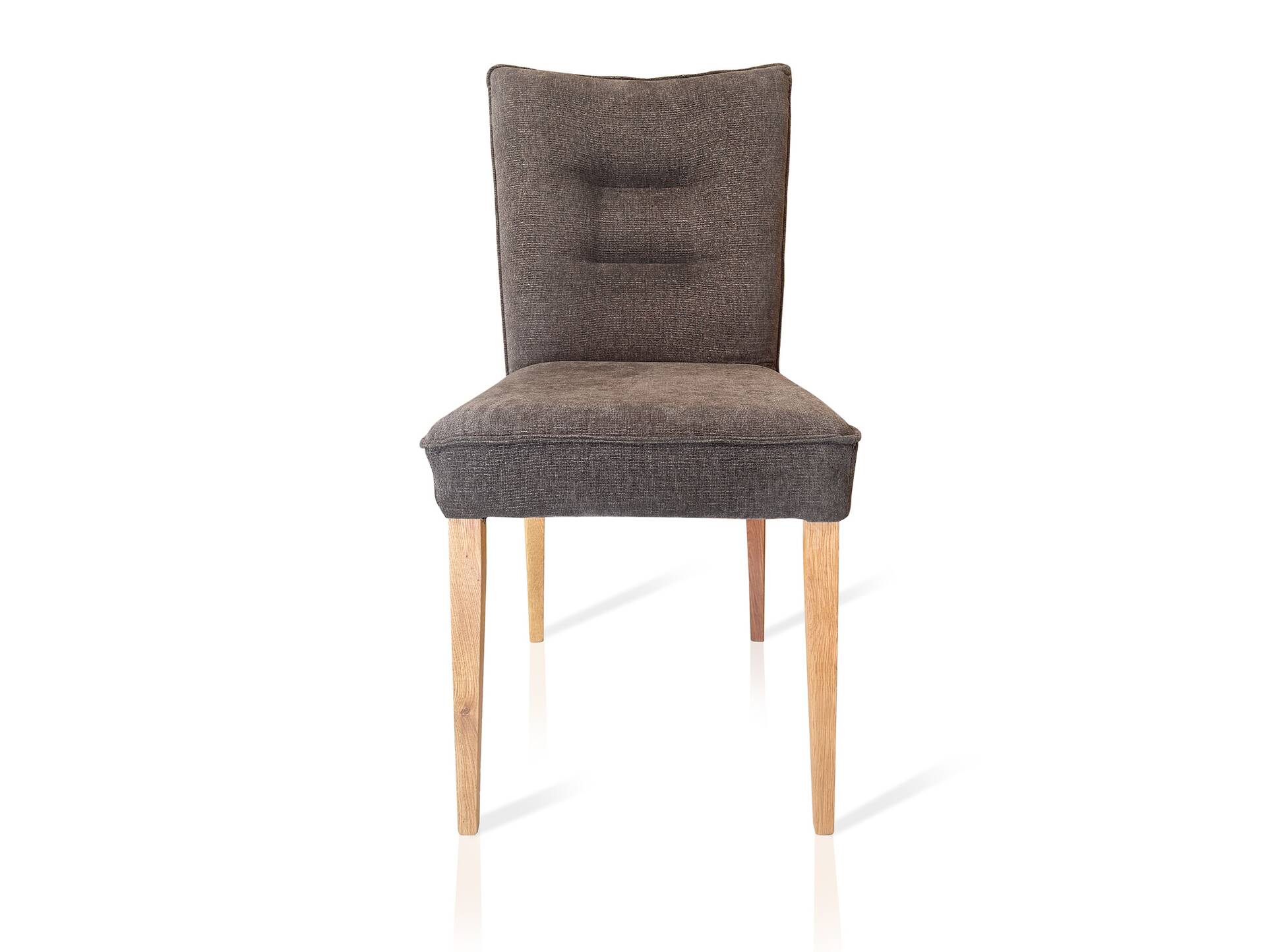 AMERA Polsterstuhl, Material Massivholz/Bezug Stoff Braun