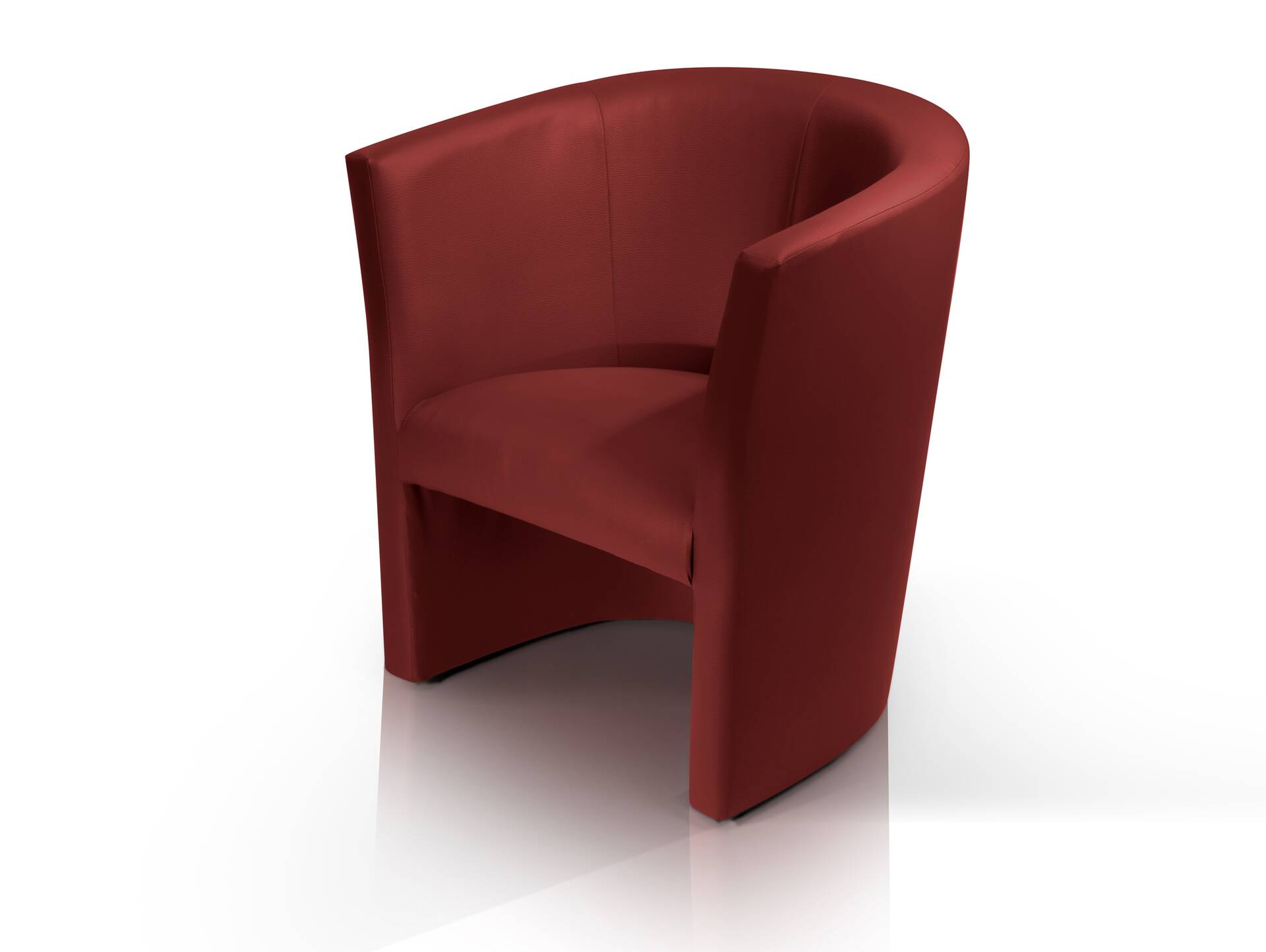 CHARLY Sessel / Cocktailsessel im Lederlook, Material Kunstleder bordeaux rot