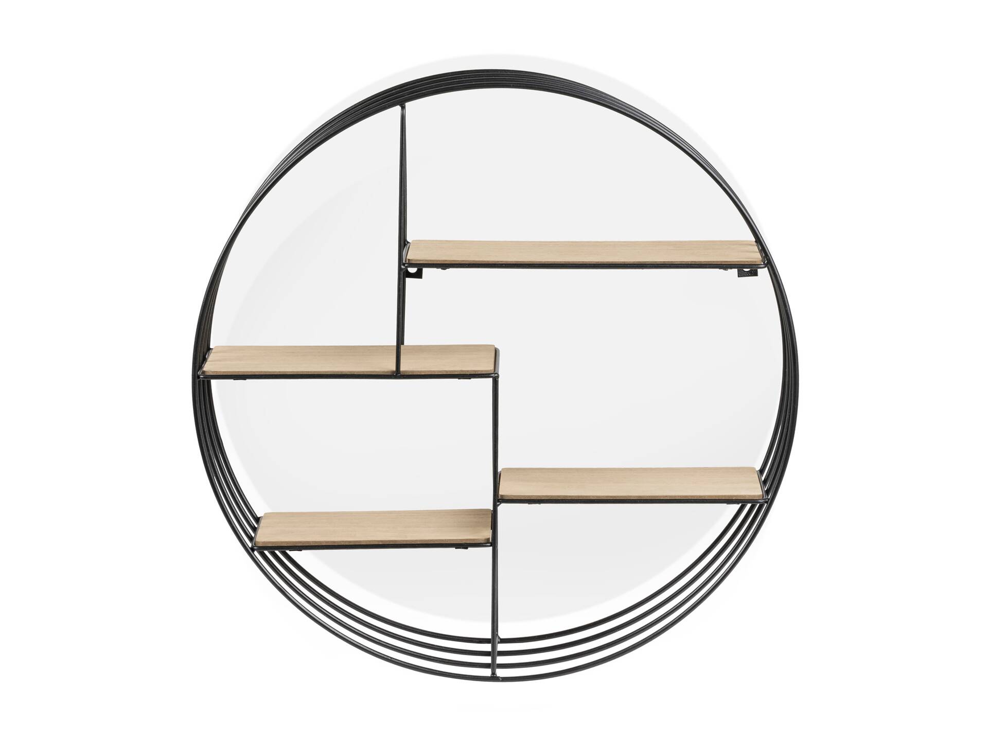 DANKO Wandregal mit 4 Ablageböden, Material Dekorspanplatte/Metall schwarz
