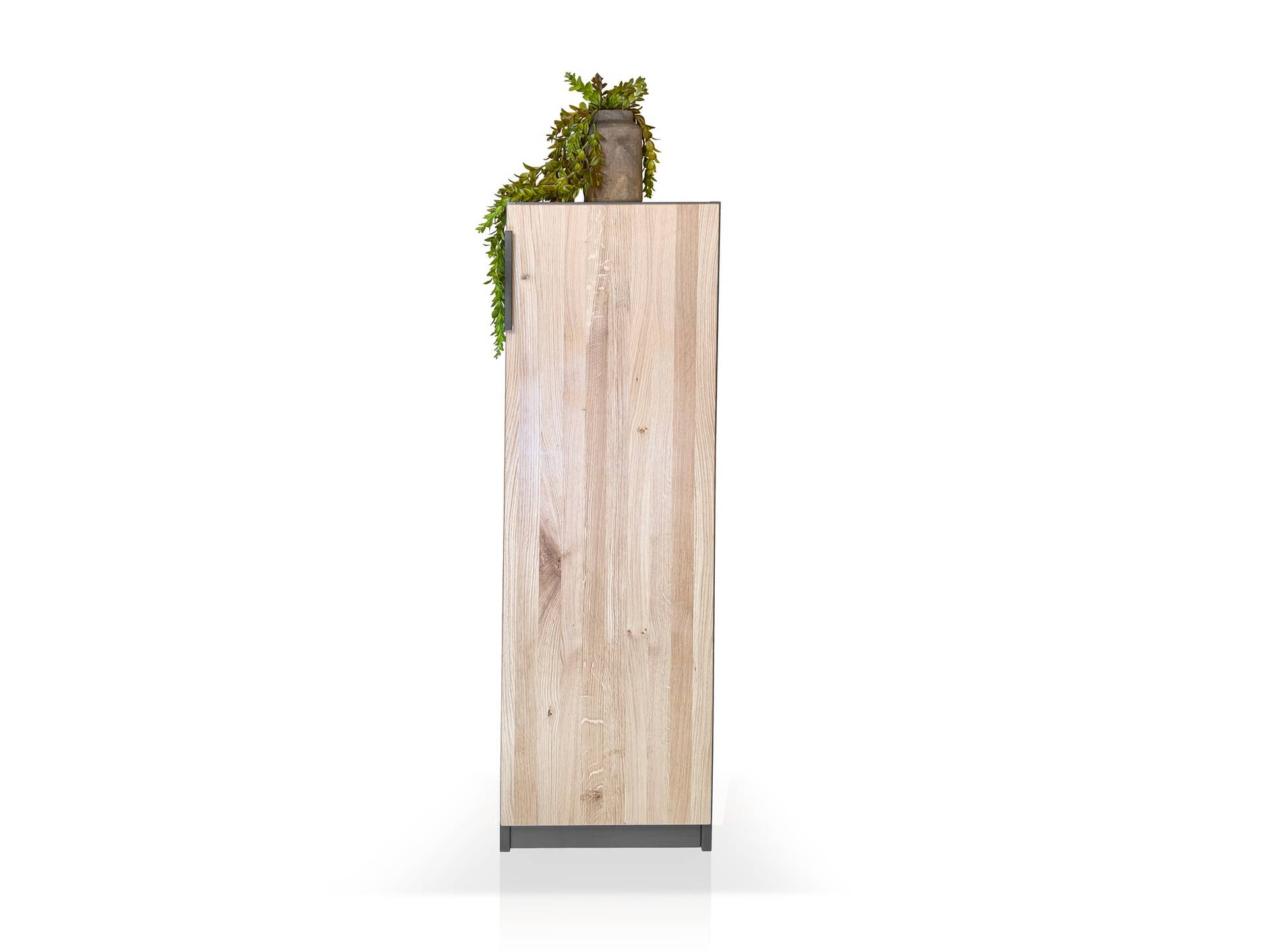 OFFICE OAK Aktenschrank II, Material teilmassiv, Eiche/graphitfarbig Türanschlag rechts