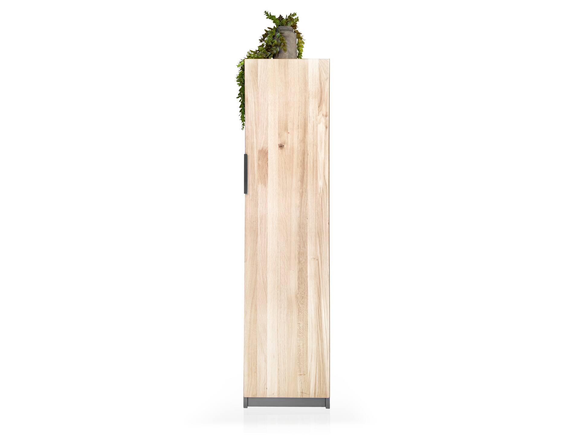 OFFICE OAK Aktenschrank III, Material teilmassiv, Eiche/graphitfarbig Türanschlag rechts