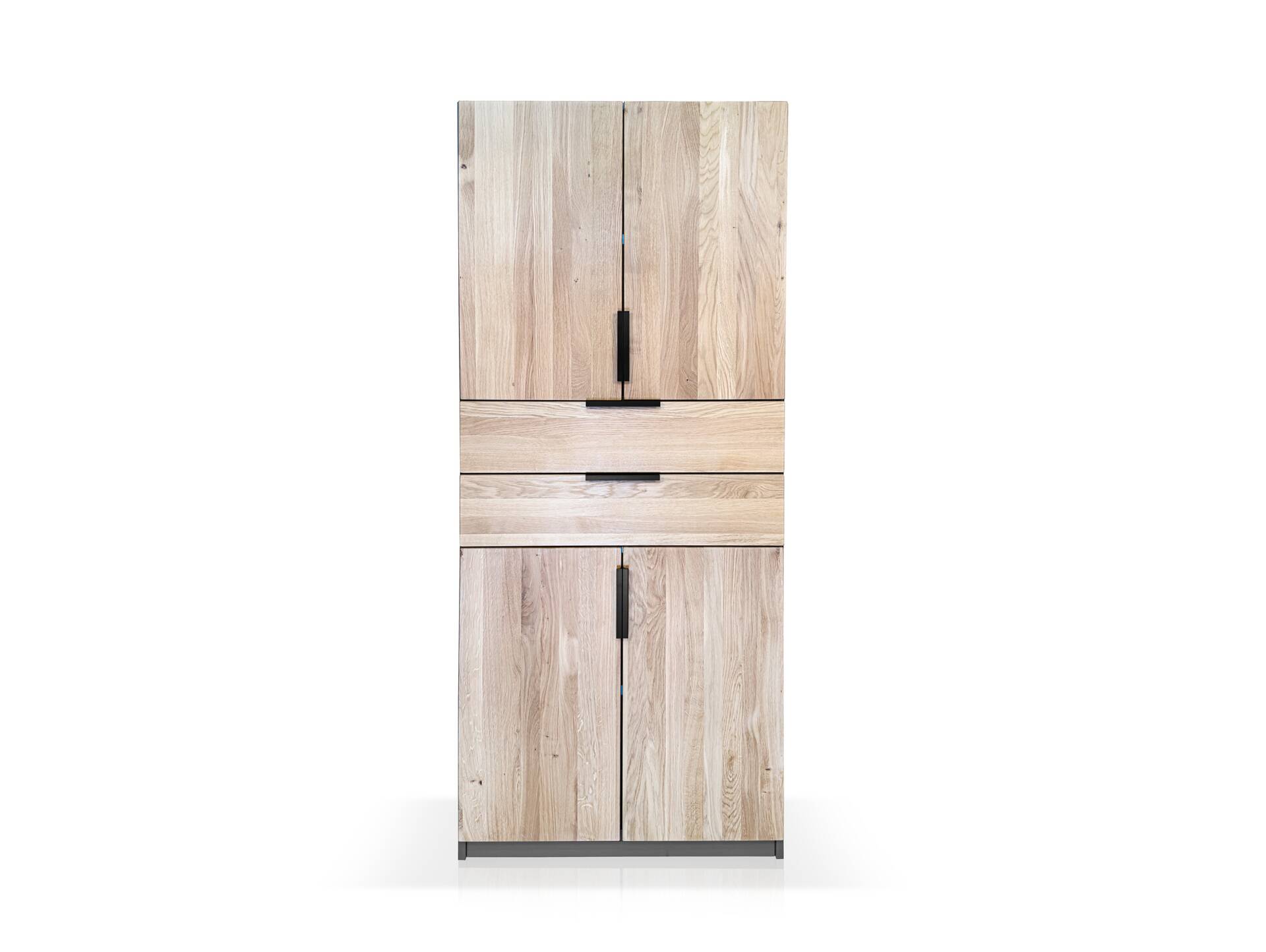 OFFICE OAK Aktenschrank IX, Material teilmassiv, Eiche/graphitfarbig 
