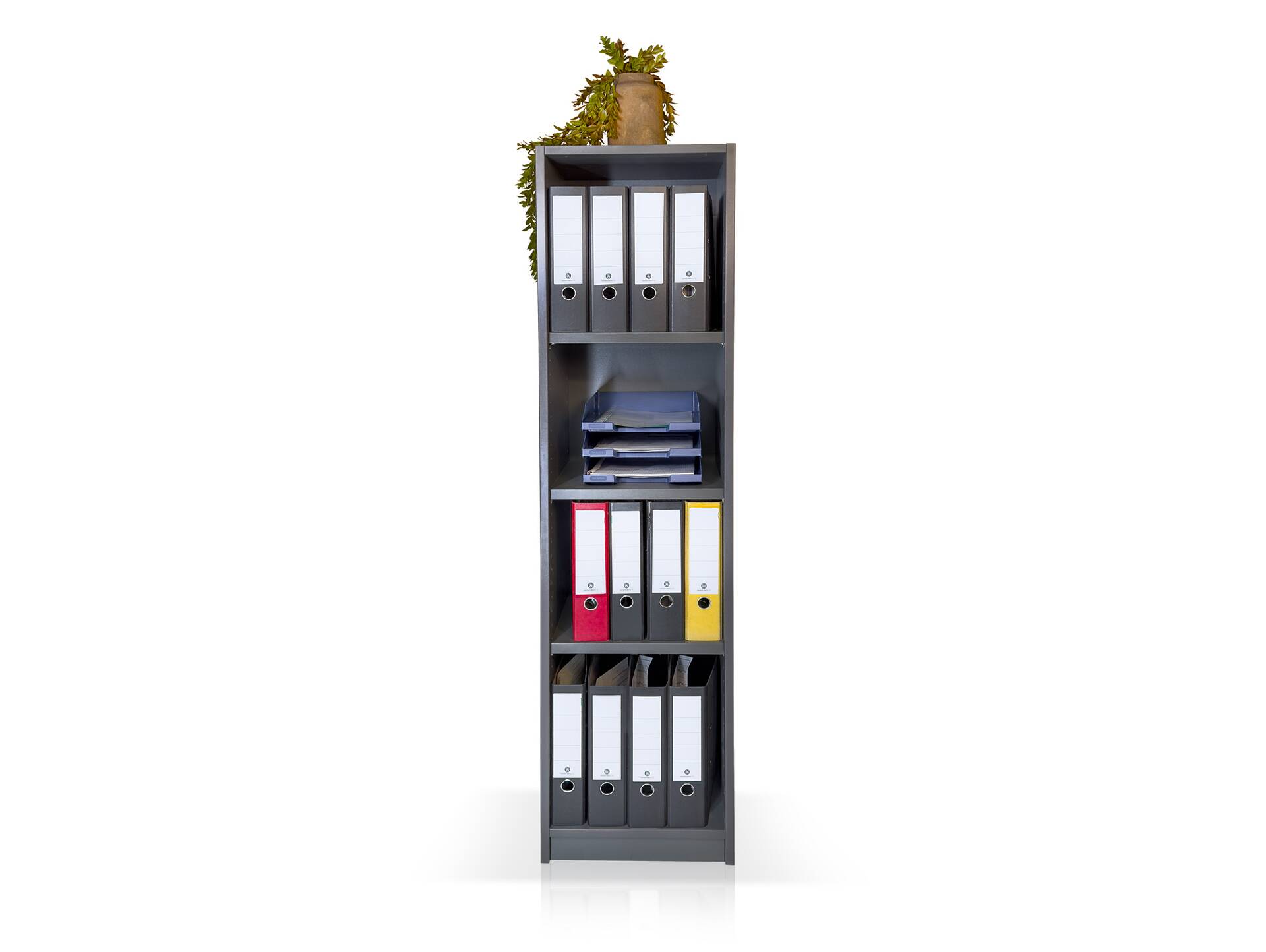 OFFICE OAK Regal V, Material Dekorspanplatte, graphitfarbig 