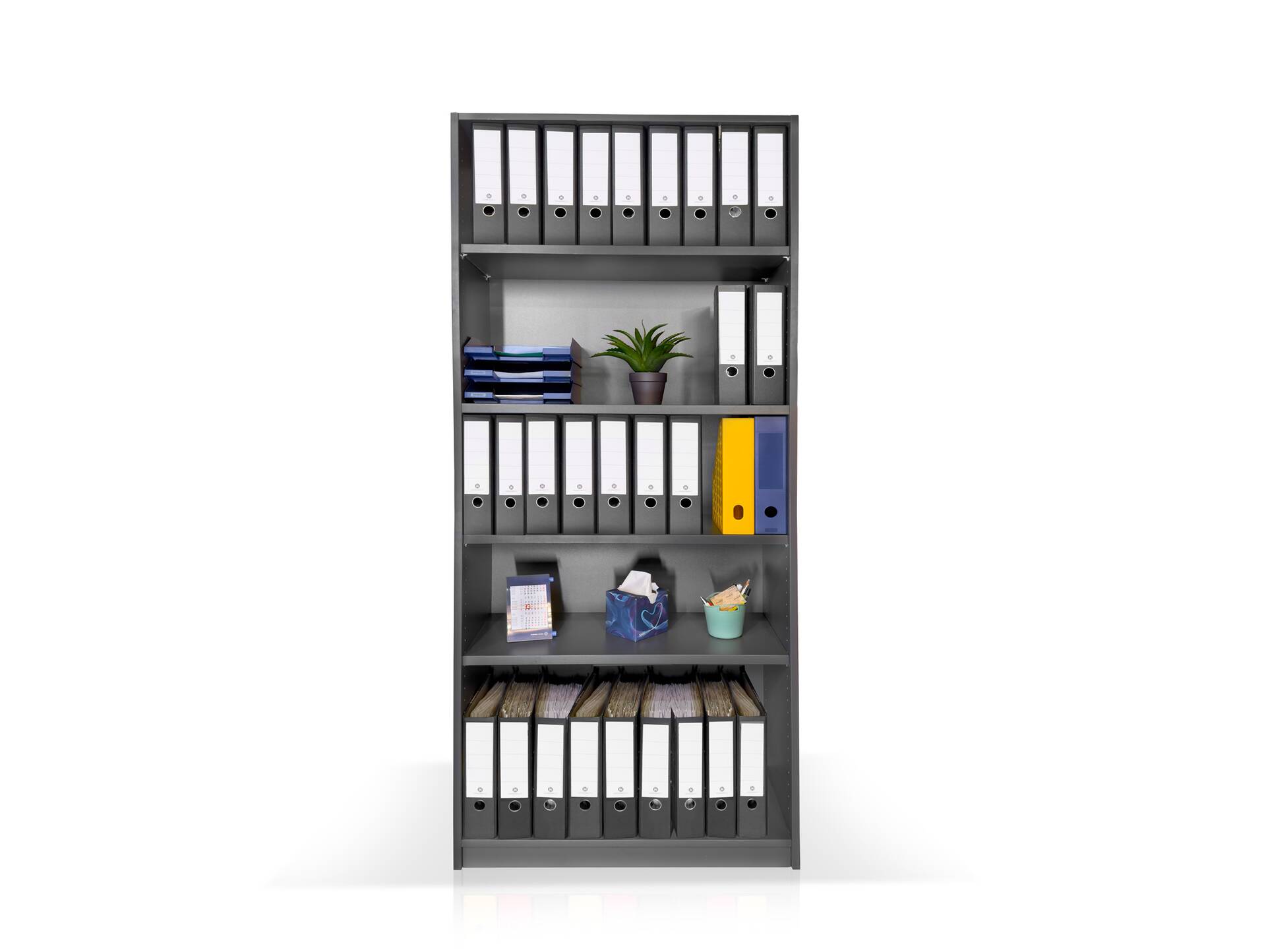 OFFICE OAK Regal VIII, Material Dekorspanplatte, graphitfarbig 