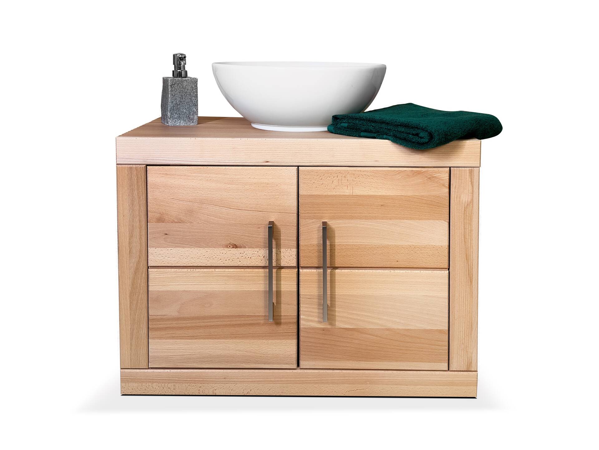 OZEANA Waschbeckenunterschrank I, Material teilmassiv Buche