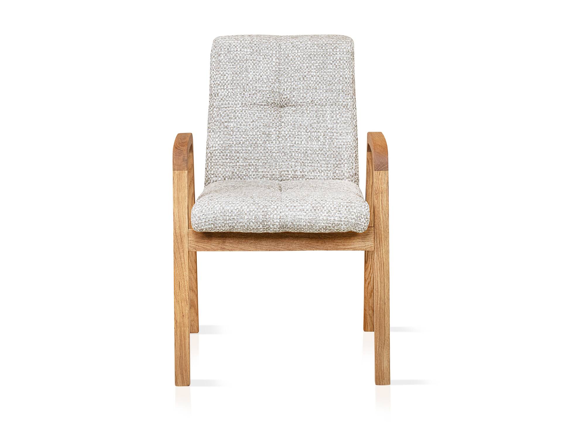 SOFIE Esstischstuhl, Material Massivholz/Stoff, Wildeiche/hellgrau Hellgrau | 1 Stück