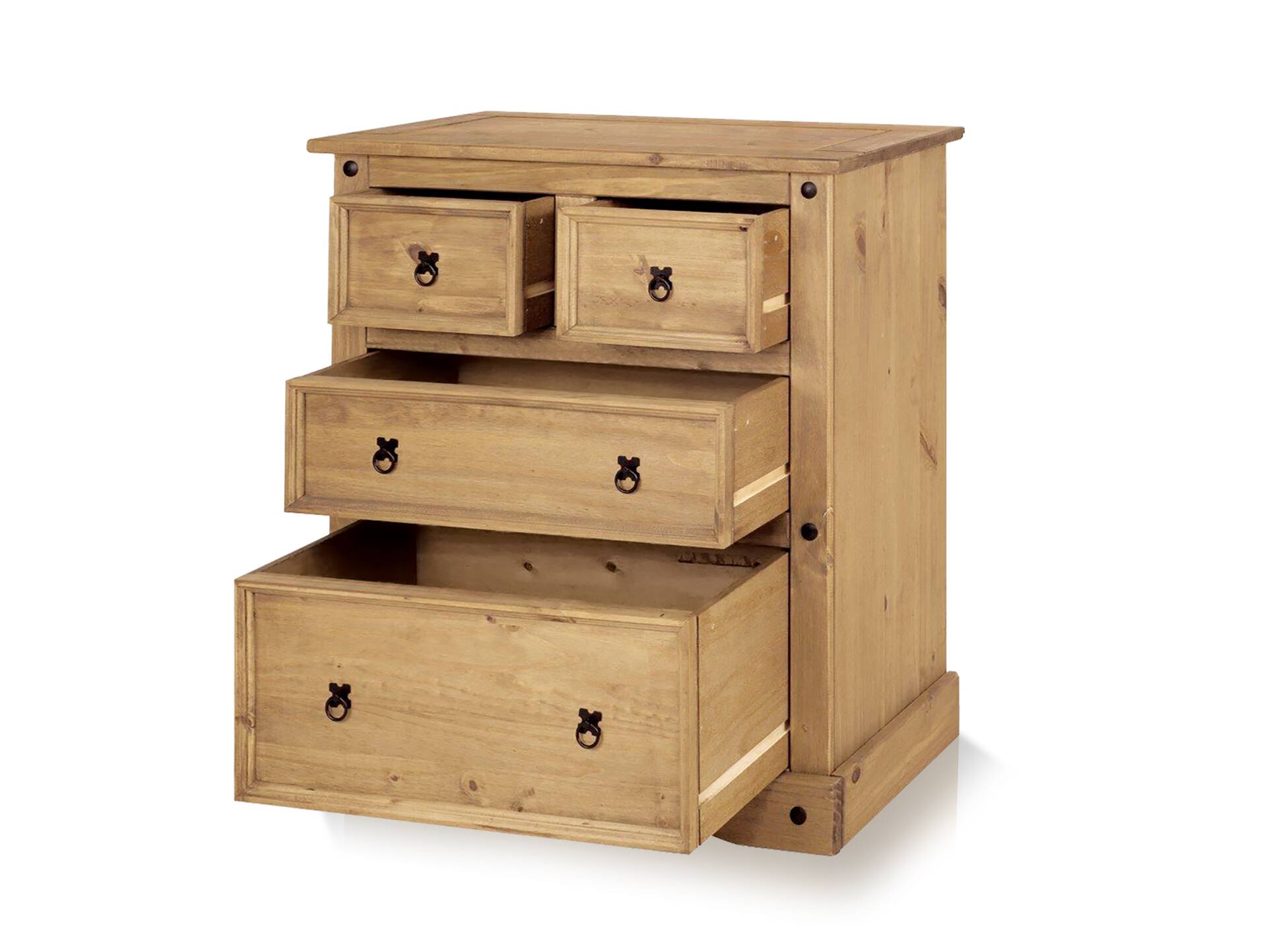 CORTON Kommode III 2+2 Schubkästen, Material Massivholz, Kiefer honigfarbig gewachst 