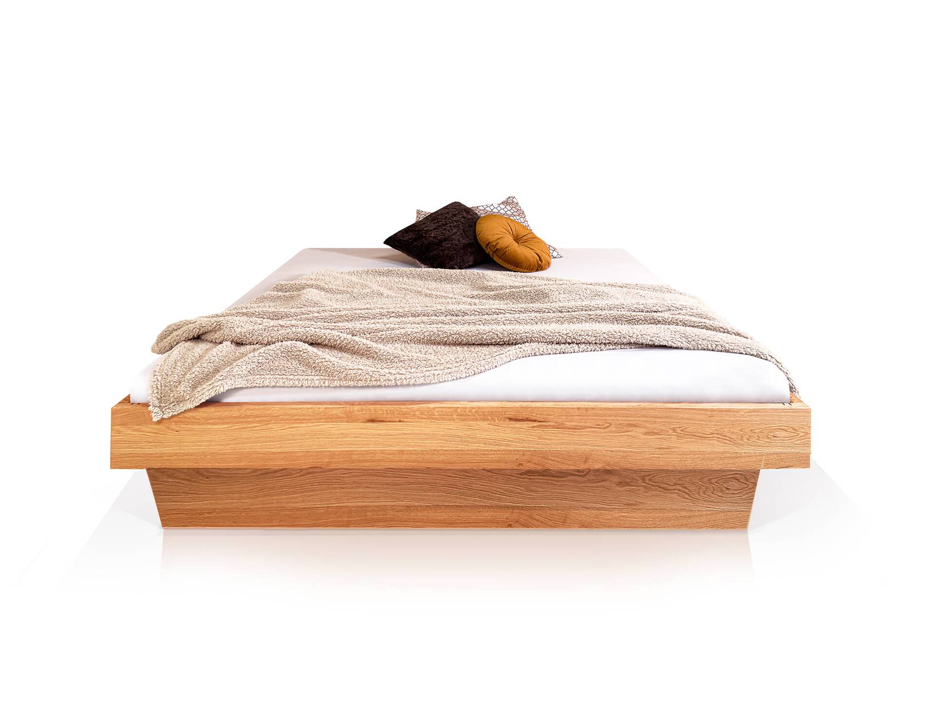 DAKONA Wangenbett ohne Kopfteil, Material Massivholz 120 x 200 cm | Buche unbehandelt