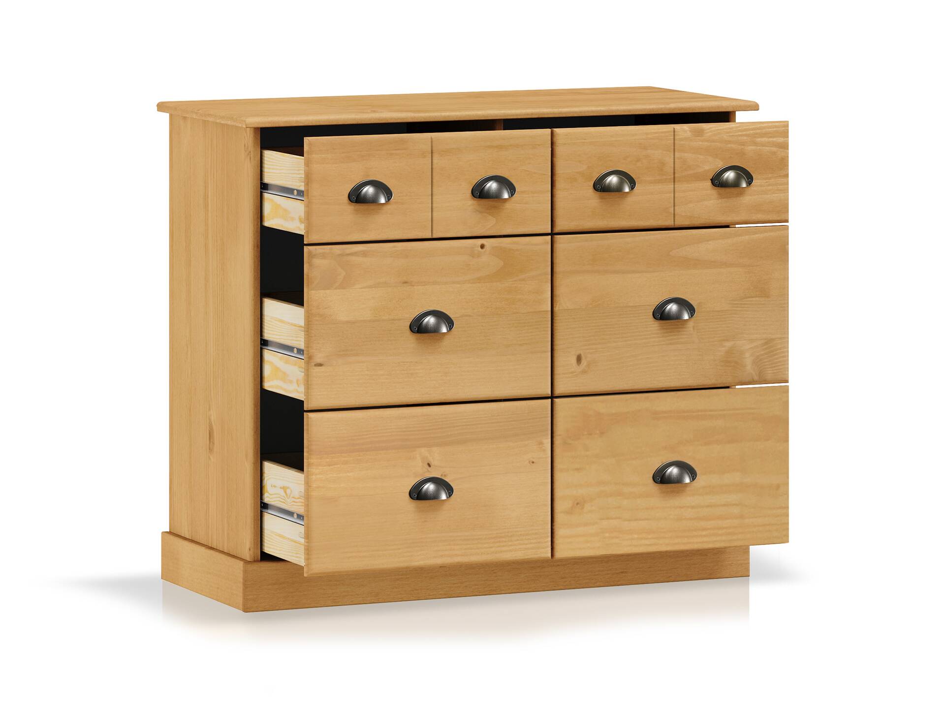 KUNO Kommode II 4+2 Schubkästen, Material Massivholz Kiefer gewachst