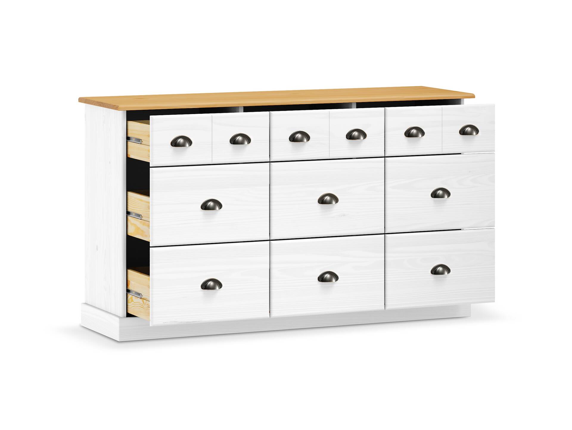 KUNO Sideboard, Material Massivholz, Kiefer Kiefer weiss