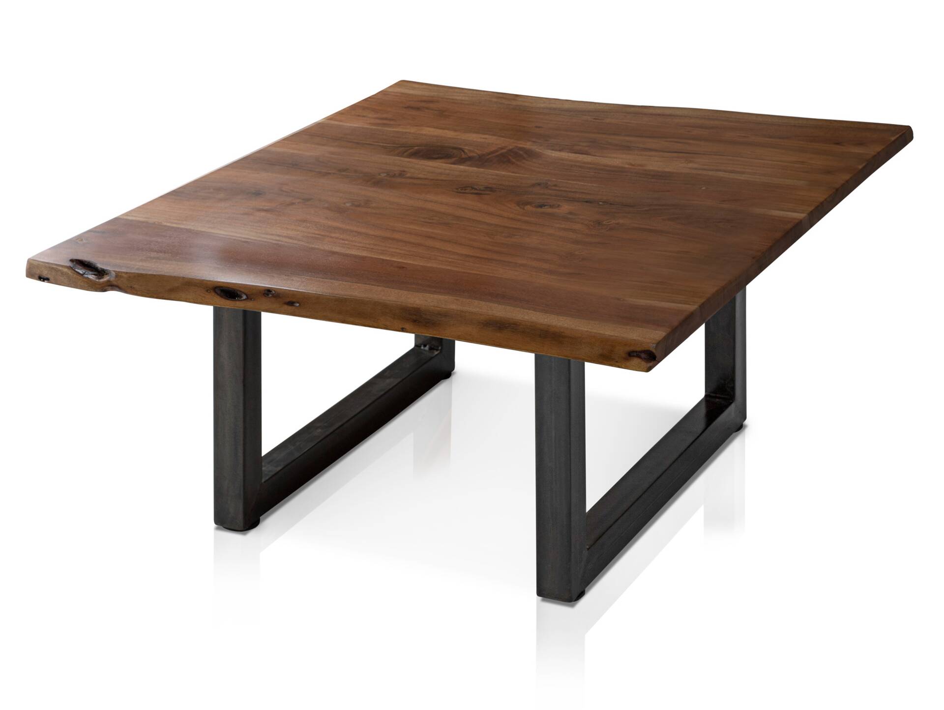 GERA Couchtisch, Material Massivholz/Metall, Akazie lackiert 