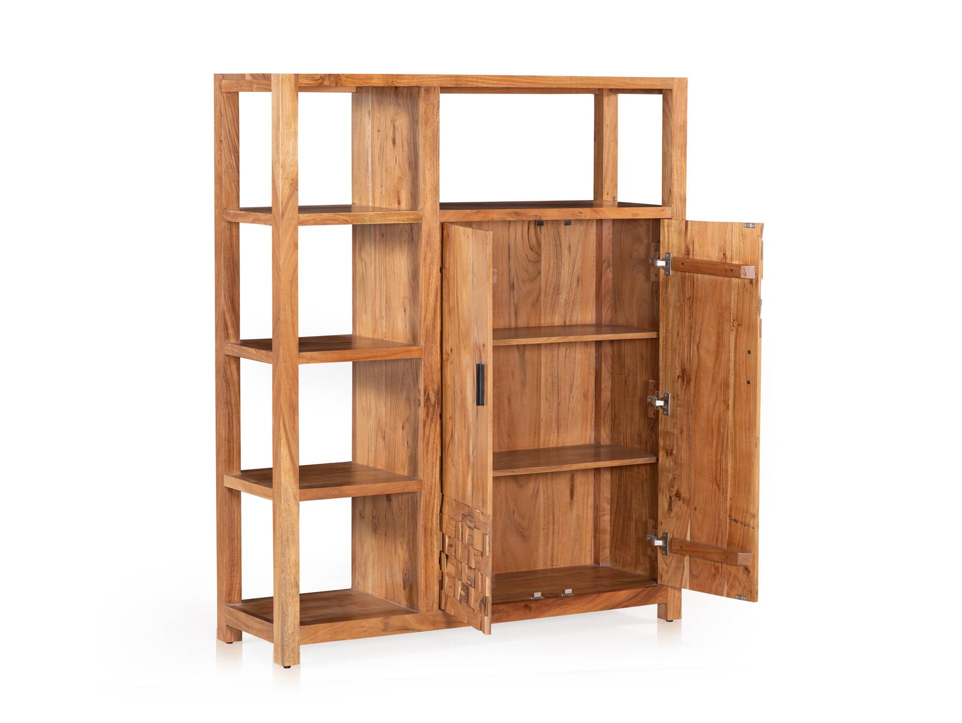 KAIRO Highboard I, Material Massivholz, Akazie massiv honigfarben 