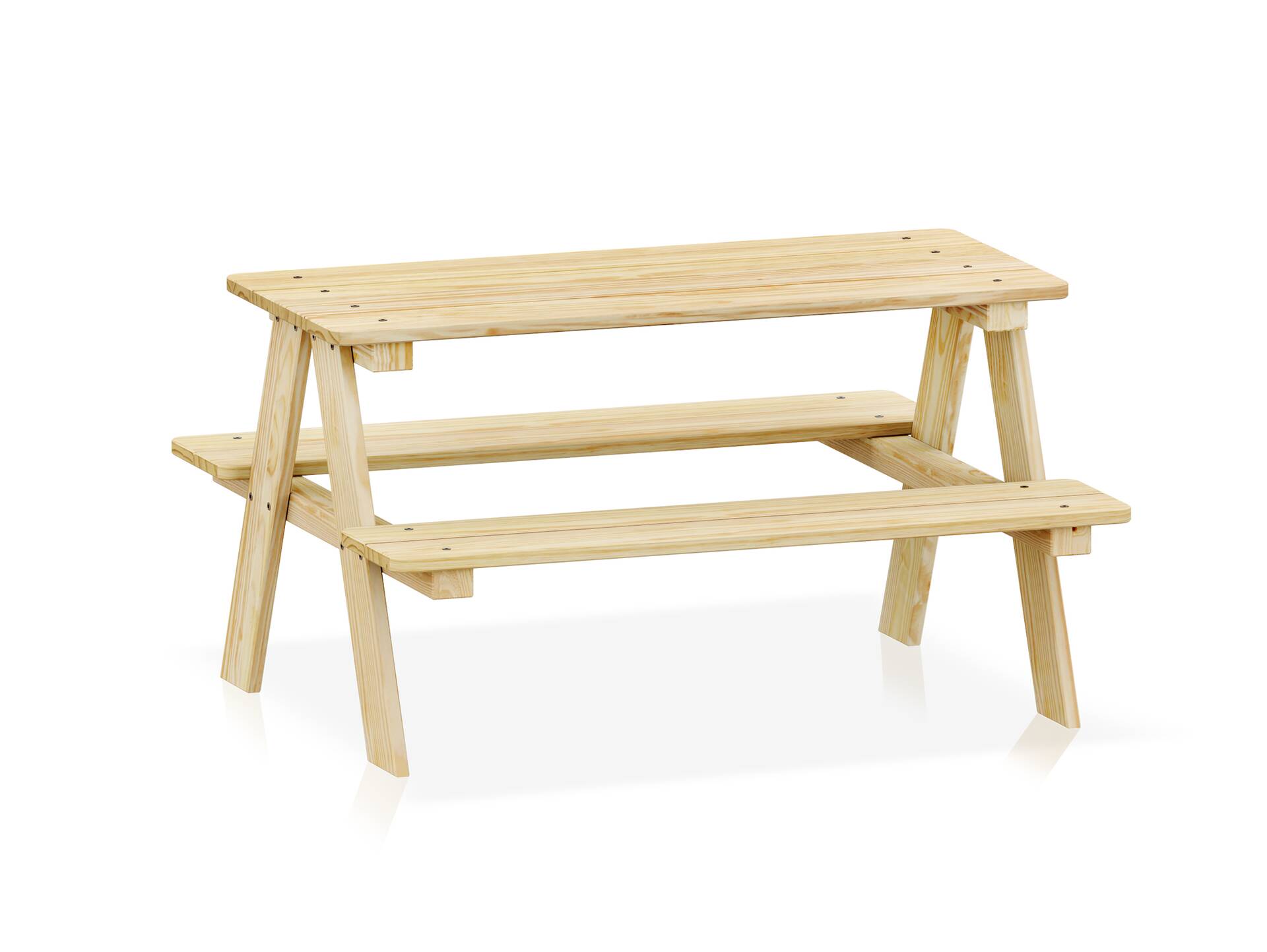 PICKNICK Kinder-Sitzgruppe, Material Massivholz Kiefer natur lackiert