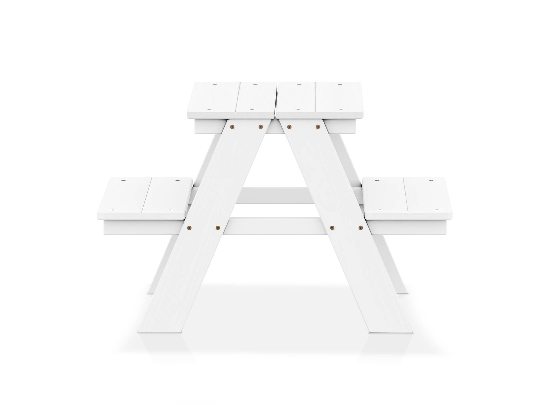 PICKNICK Kinder-Sitzgruppe, Material Massivholz Kiefer weiss lackiert
