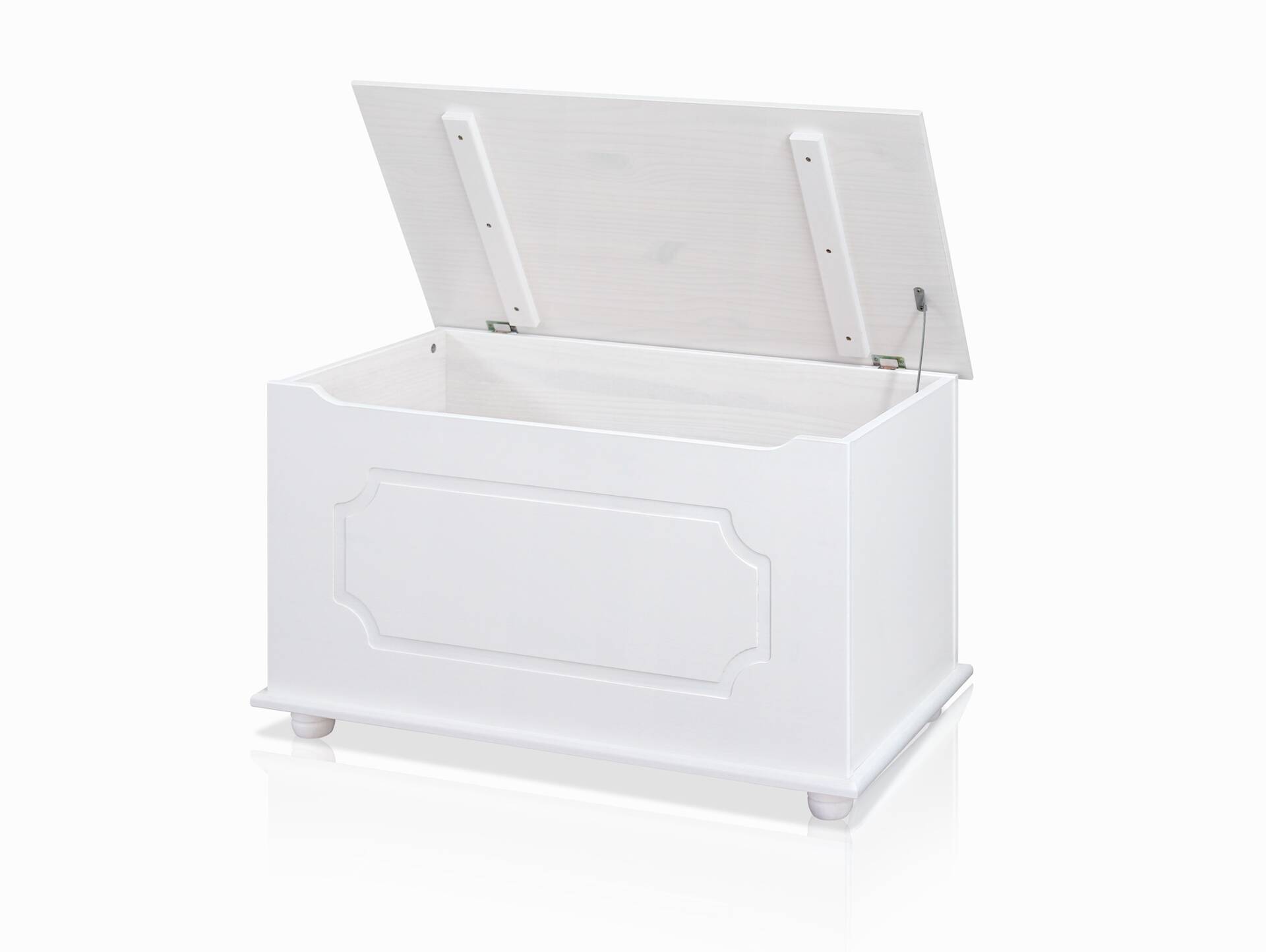 EMEL Truhe/Aufbewahrungsbox, Material Massivholz Kiefer weiss