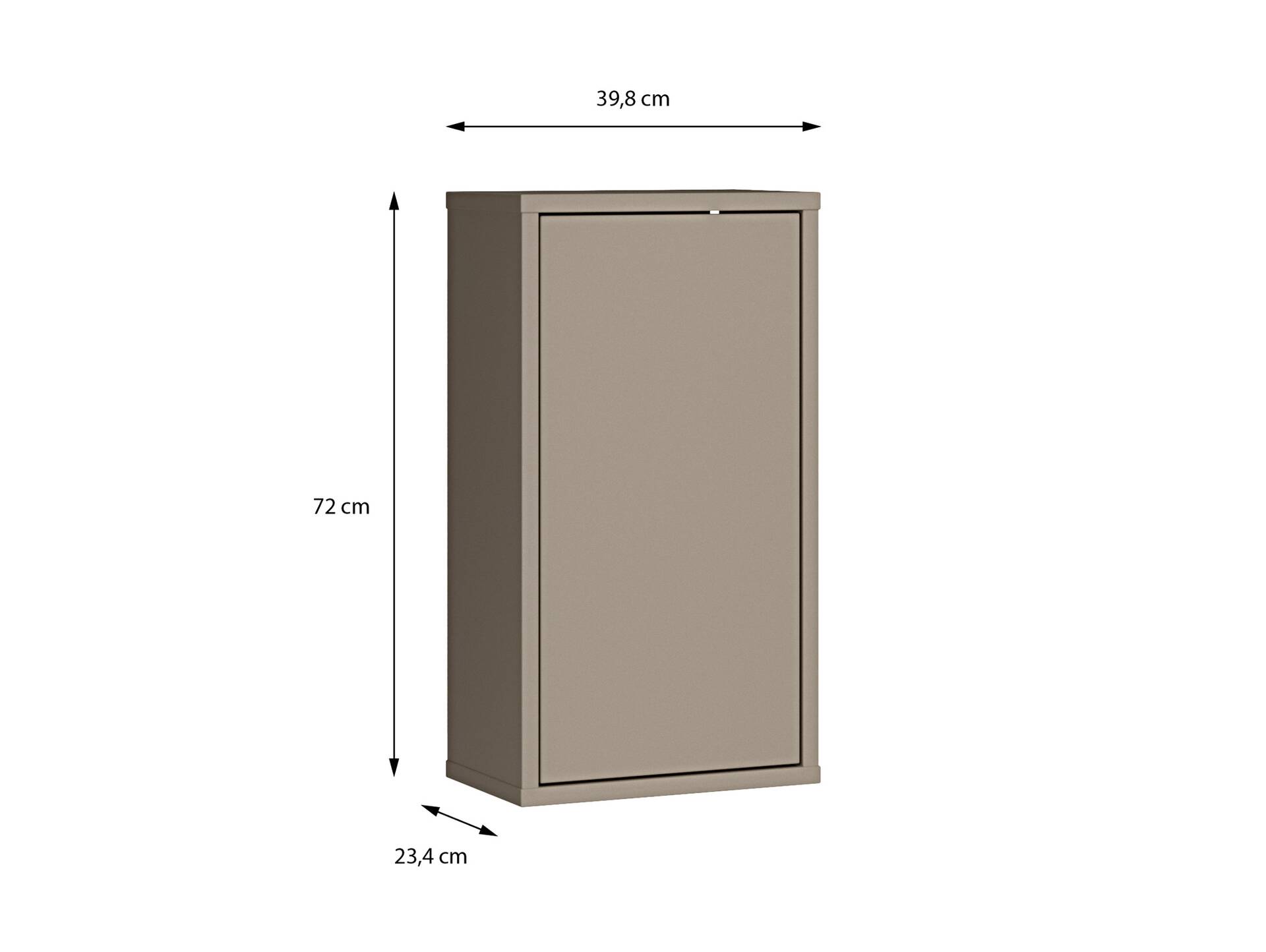 ADIAGO SPA Badezimmer Hängeschrank, Material Dekorspanplatte, taupe 