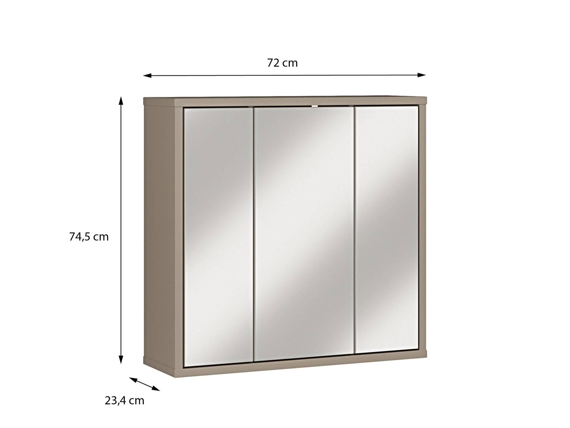 ADIAGO SPA Spiegelschrank, Material Dekorspanplatte, taupe 