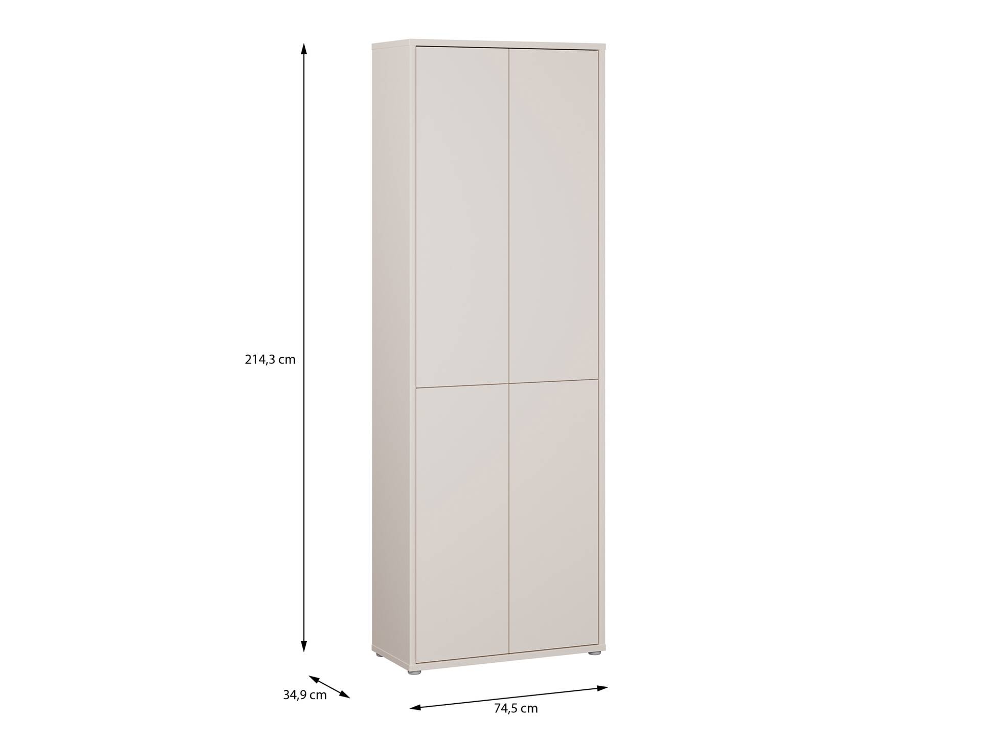 ADIAGO OFFICE Büroschrank breit, Material Dekorspanplatte, sand 