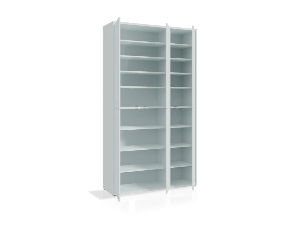 ADIAGO 6trg. Schuh-/Mehrzweckschrank, Material Spanplatte lichtgrau