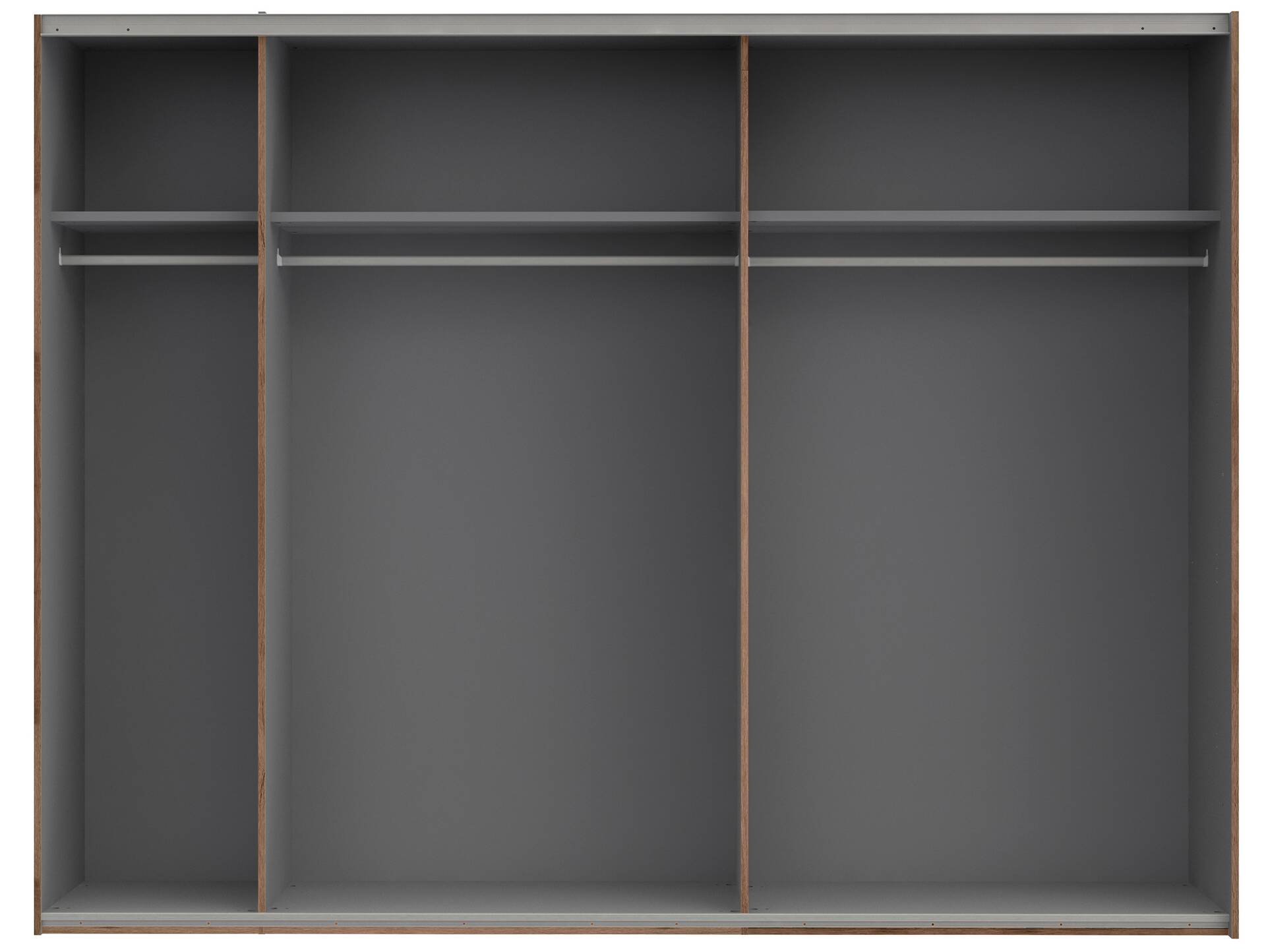 MEDUNA Schwebetürenschrank, Breite 270 cm, Material Dekorspanplatte, eichefarbig/weiss 