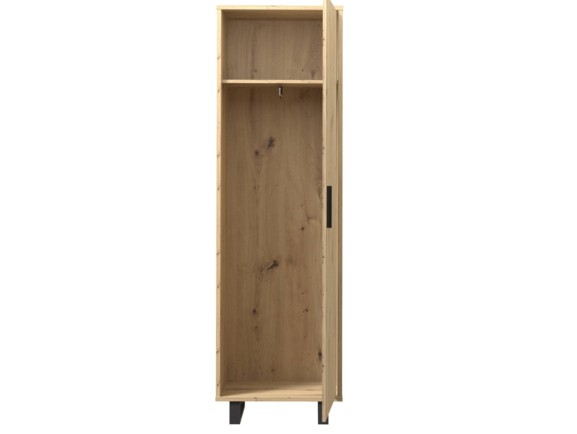 MANATI Garderobenschrank, Material Spanplatte, Artisan eichefarbig/schwarz 