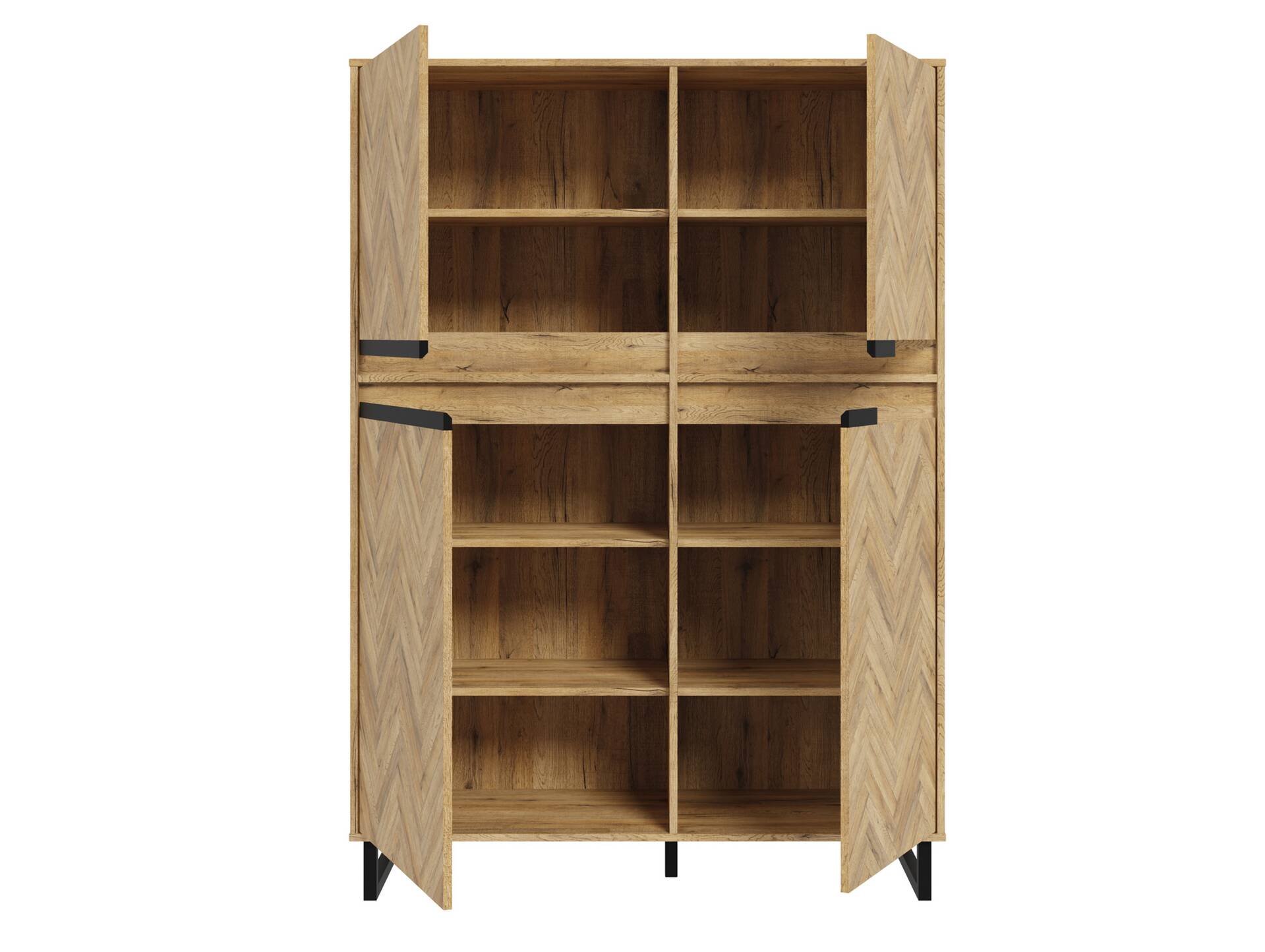 SOTICO Highboard, Material Dekorspanplatte, eichefarbig 