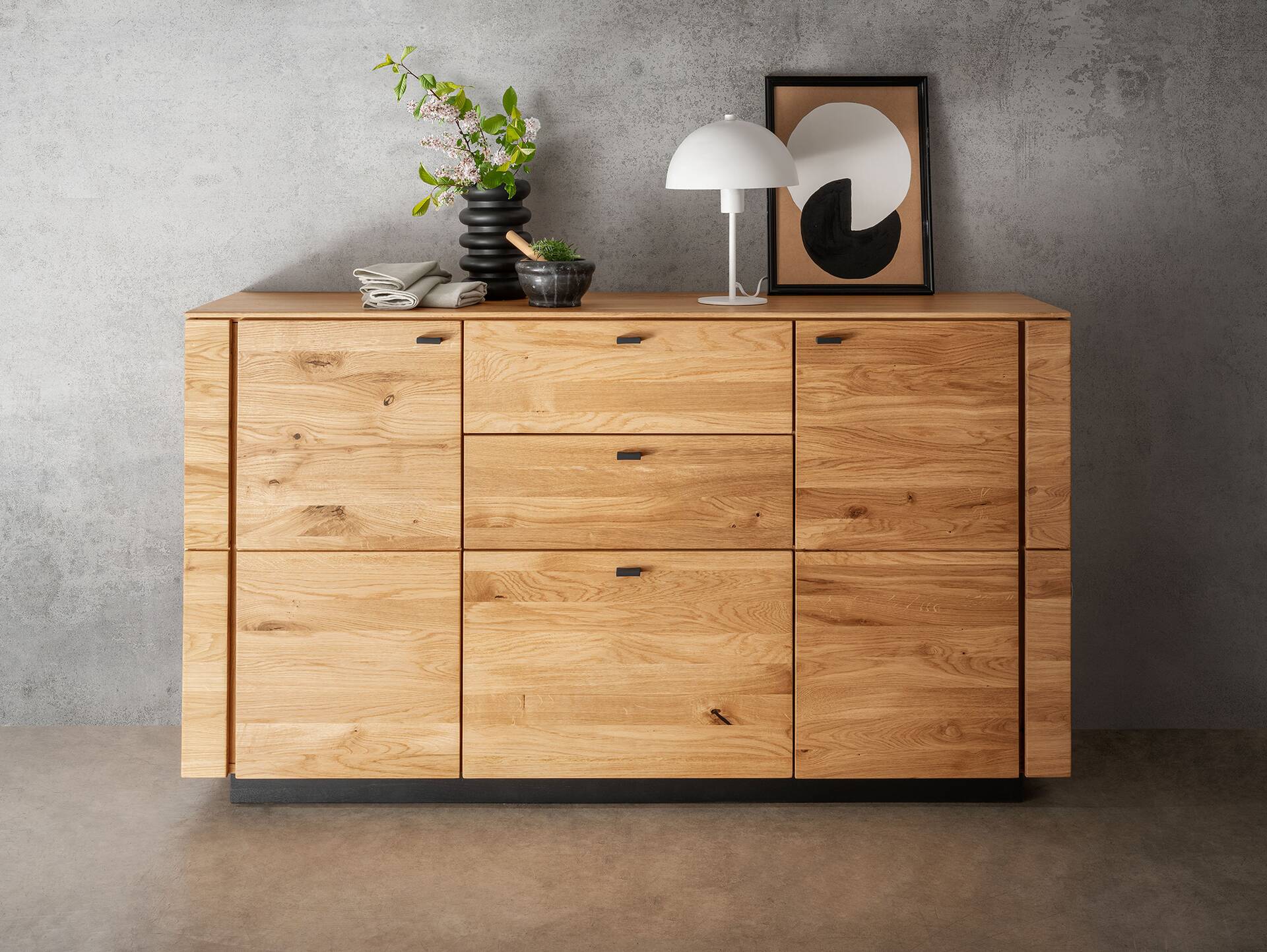 NATANO Sideboard II, Material Massivholz, Wildeiche geölt 