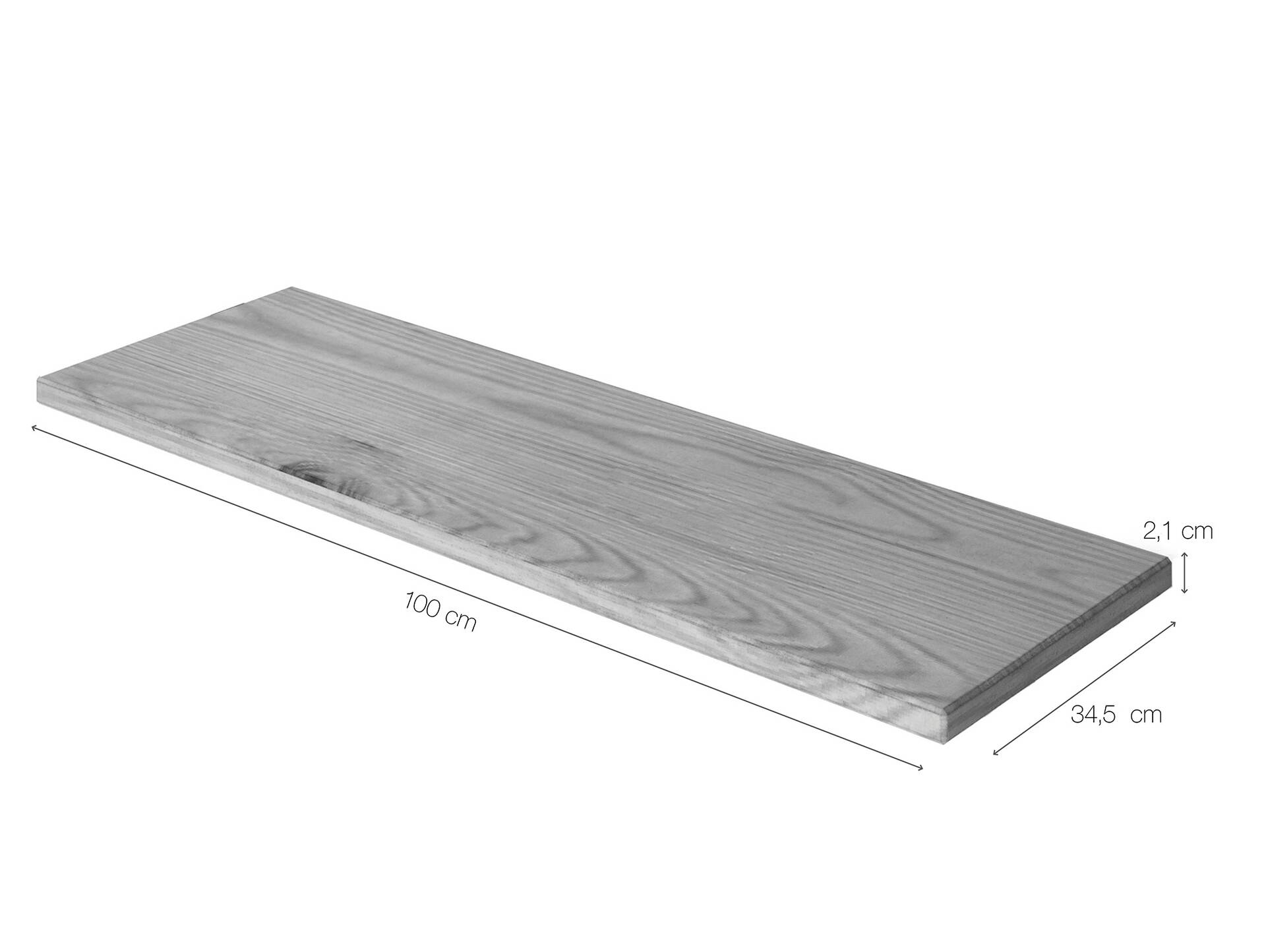LIVERPOOL Bodenplatte 100 cm inkl. 4 Haken, Material Massivholz, Thermo-Fichte, Metall schwarz Natur