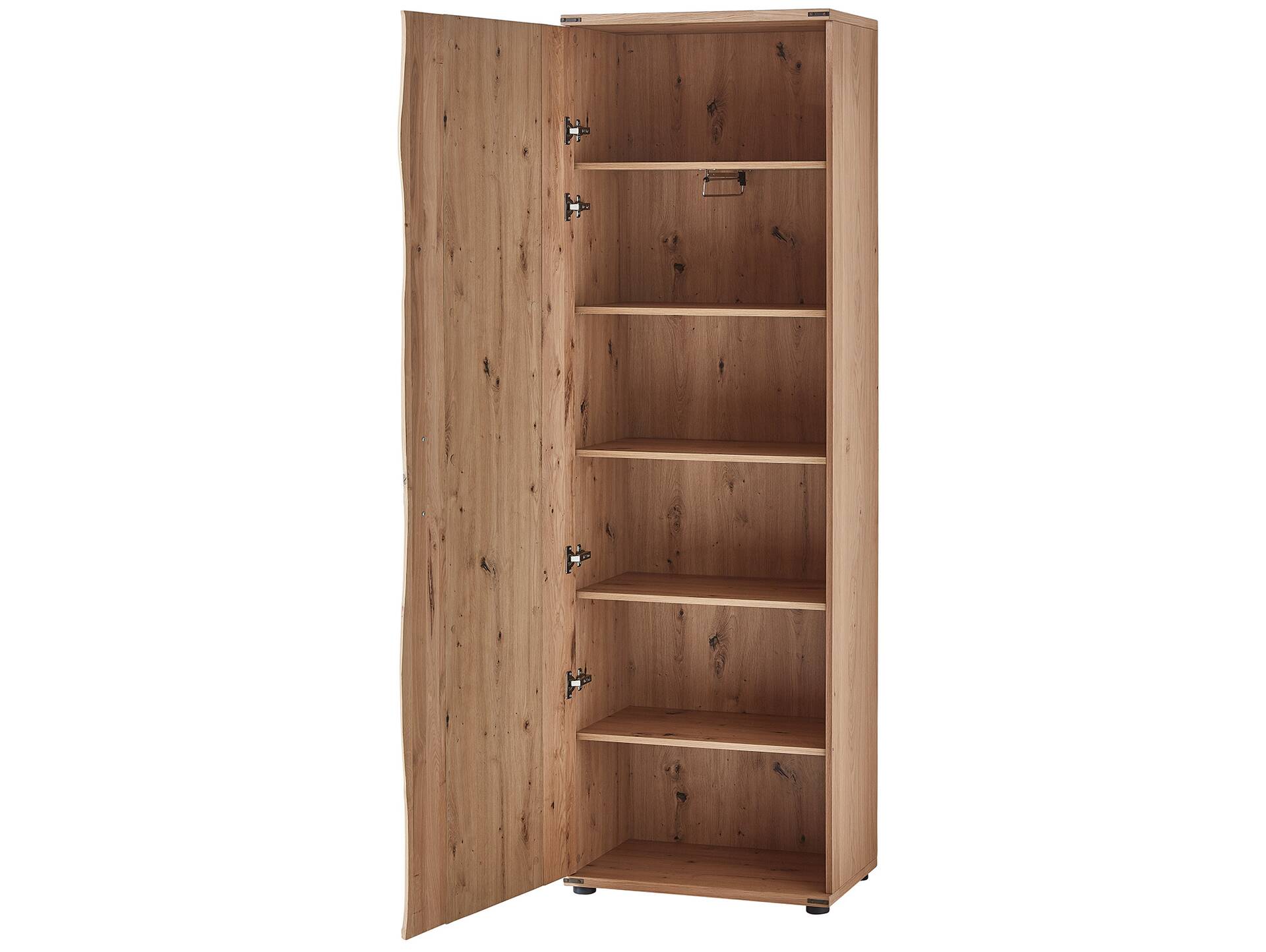 BANTY Garderobenschrank, Material Teilmassiv, Wildeiche 