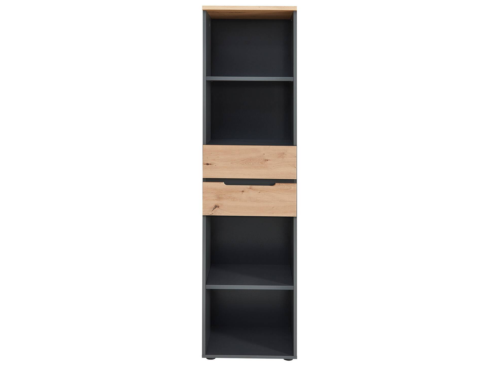 MAILAND Büroregal II, Material Dekorspanplatte Artisan Eichefarbig / Graphit