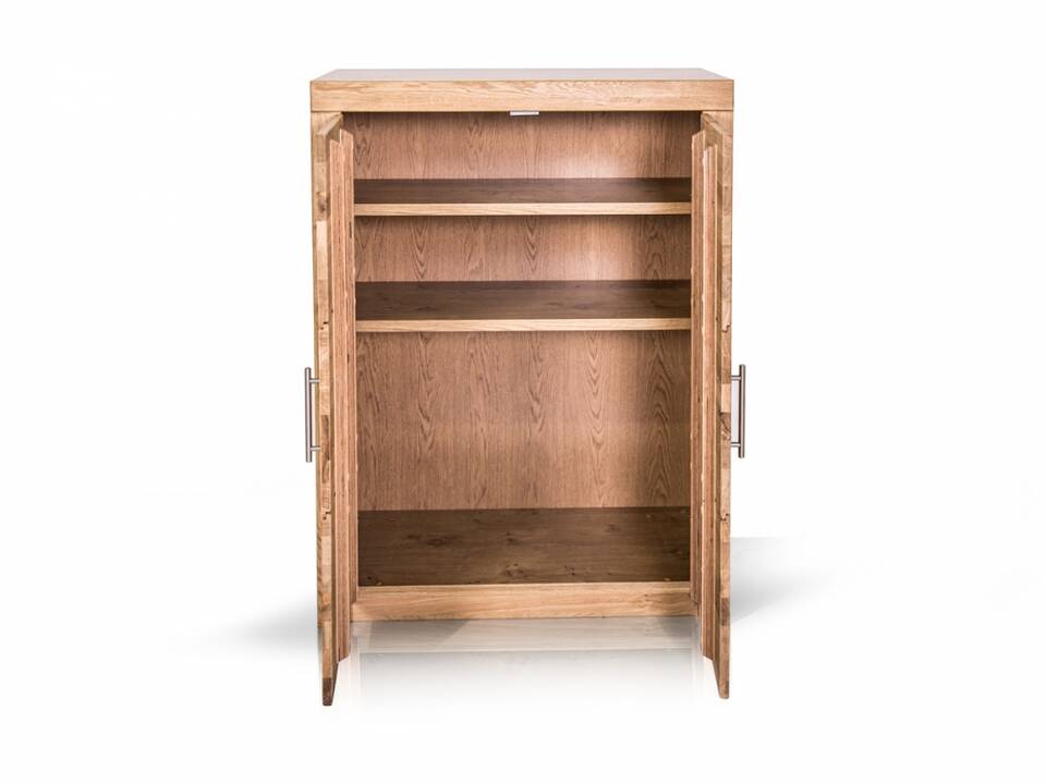 OFFICE FOUR Aktenschrank klein, Material Teilmassiv Wildeiche teilmassiv