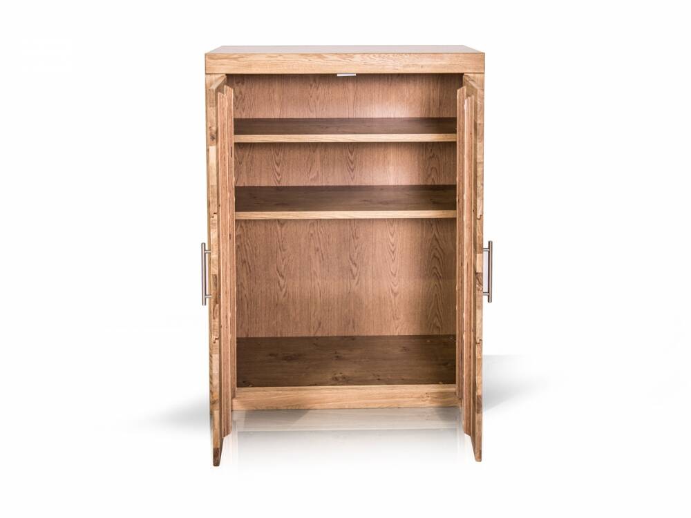 OFFICE FOUR Aktenschrank klein, Material Teilmassiv Wildeiche teilmassiv