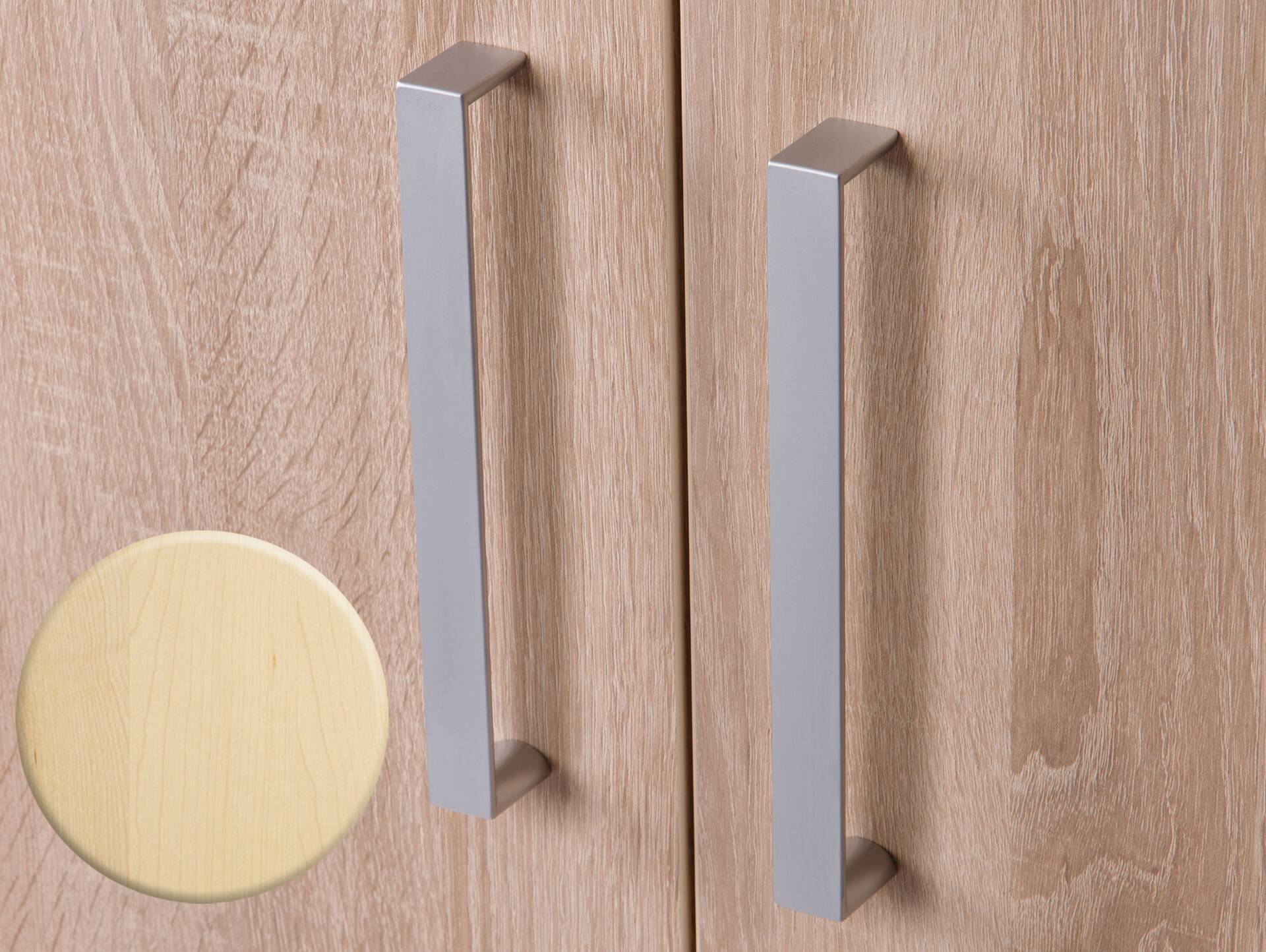OFFICE ONE Türenpaket | 2er Set | H: 119 cm | Material Dekorspanplatte, Ahornfarbig 